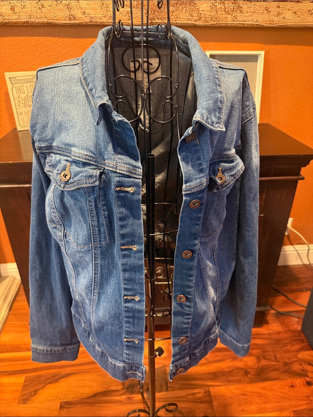 2x Plus Size Jessica Simpson Stretch Classic Blue Denim Jacket